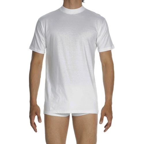 Hom T-Shirt Hommes Crew Neck - Tee Shirt Harro New, Manches Courtes, Col Rond, Une Couleur Blanc L (Large)