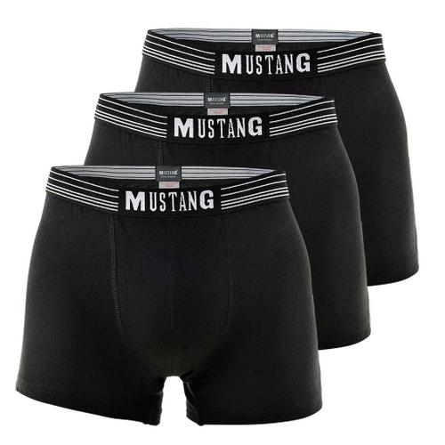 Mustang Shorts Rétro Pour Hommes, Pack De 3 - Boxer, Pantalon, True Denim Noir 2xl (Xx-Large)