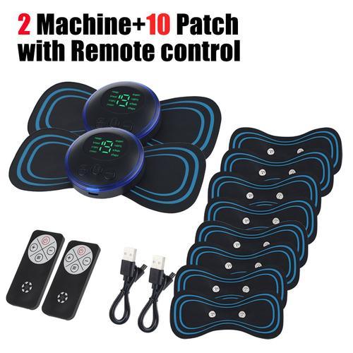 Masseur Électrique Ems Pour Le Cou,8 Modes,Patch De Massage Cervical,Épaule,Jambes,Bras,Impulsion Abdominale,Stimulateur Musculaire Portable,Soulagement De La Douleur - Type 2 Set 10 Patch Set