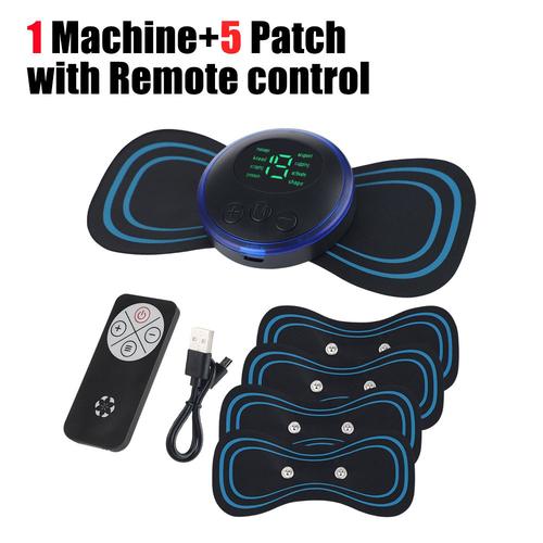 Masseur Électrique Ems Pour Le Cou,8 Modes,Patch De Massage Cervical,Épaule,Jambes,Bras,Impulsion Abdominale,Stimulateur Musculaire Portable,Soulagement De La Douleur - Type 1 Ste 5 Patch Set