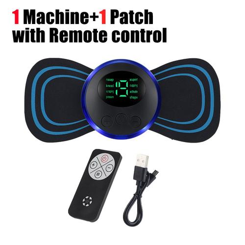 Masseur Électrique Ems Pour Le Cou,8 Modes,Patch De Massage Cervical,Épaule,Jambes,Bras,Impulsion Abdominale,Stimulateur Musculaire Portable,Soulagement De La Douleur - Type 1 Set 1 Patch Set