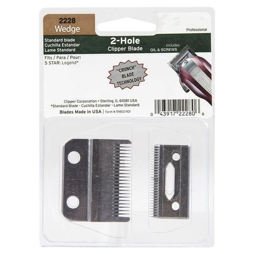 Lame De Tondeuse À Coin Standard À 2 Trous De Rechange,Modèle 2228,Adaptée Aux Tondeuses À Cheveux Wahl Professional 5 Star Series Legend (8147)