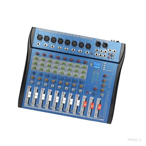 Bhuuno Table De Mixage Audio 8 Canaux Table De Mixage Numérique Prise US  Prise Micro XLR Légère