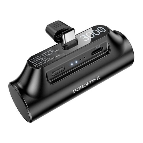 Chargeur Externe Usb C 3000mah, Ultra-Compact Batterie Portable Petit Type C Power Bank Compatible Pour Samsung S24/S23/S22/S21/Z Flip 5/Z Flip 4, Huawei, Xiaomi, Lg, Pixel (Noir)