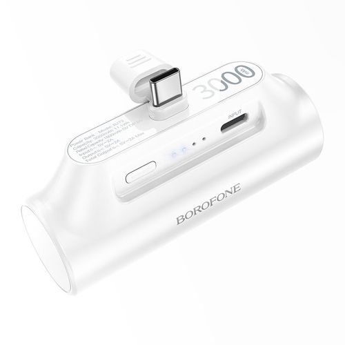 Chargeur Externe Usb C 3000mah, Ultra-Compact Batterie Portable Petit Type C Power Bank Compatible Pour Samsung S24/S23/S22/S21/Z Flip 5/Z Flip 4, Huawei, Xiaomi, Lg, Pixel (Blanc)