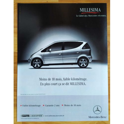 Publicité Papier - Voiture Mercedes Millesima De 2004