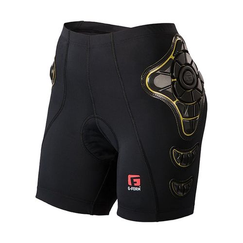 Pro-B Bike Compression Shorts Femmes (Noir/Jaune) Xl