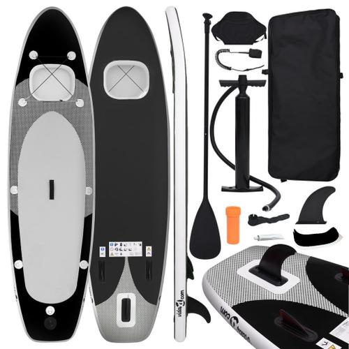 Ensemble De Planche Sup Gonflable Noir 360x81x10 Cm Vidaxl Vidaxl