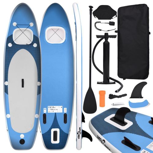 Ensemble De Planche Sup Gonflable Bleu 300x76x10 Cm Vidaxl Vidaxl