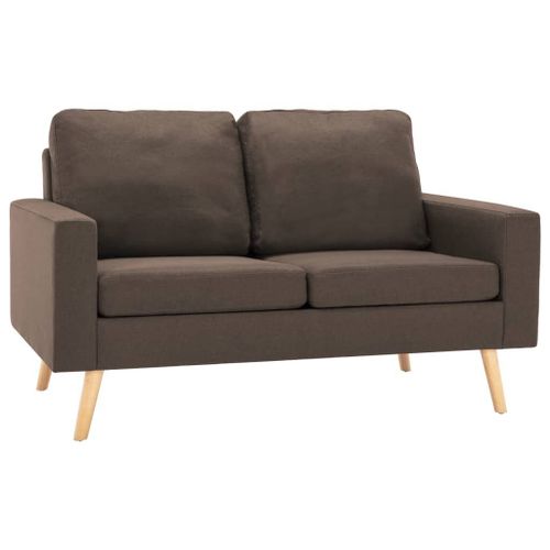 Canapé À 2 Places Marron Tissu Vidaxl Vidaxl