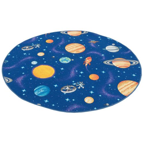 Snapstyle Tapis De Jeu Pour Enfants Univers Rond Bleu 133x133 Cm