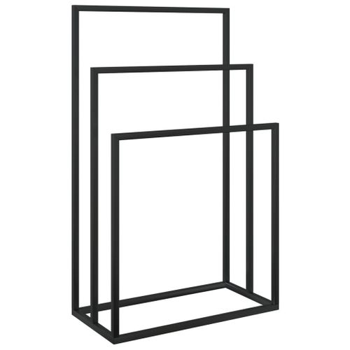 Porte-serviettes sur pied Noir 48x24x79 cm Fer vidaXL vidaXL
