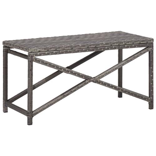 Banc De Jardin 80 Cm Résine Tressée Gris Vidaxl Vidaxl