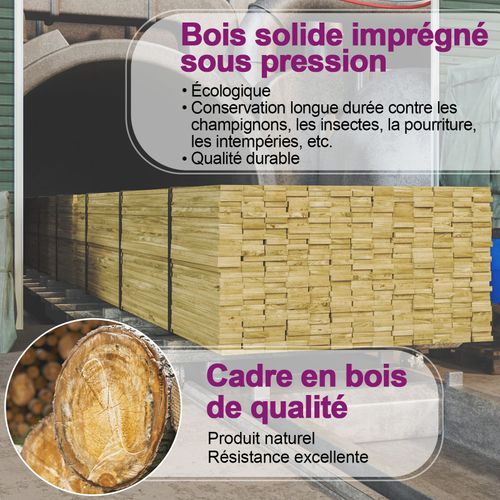 Vidaxl Table De Bar D'extérieur 75x75x110 Cm Pin Imprégné