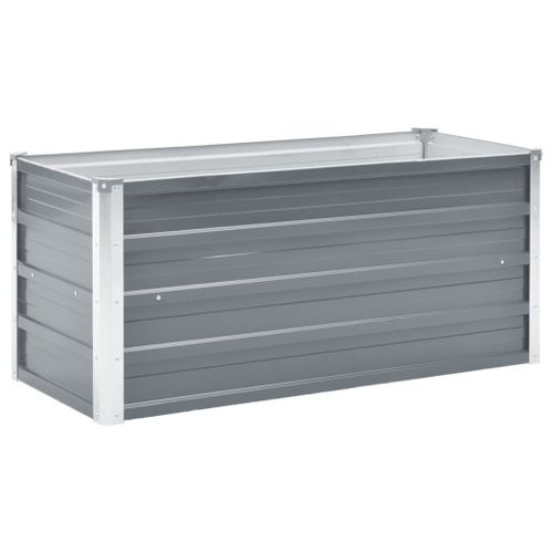 Vidaxl Lit Surélevé De Jardin Acier Galvanisé 100x40x45 Cm Gris