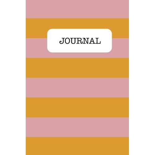 Journal: Ruled Journal/Lined Journal Medium Stripes Pink And Orange