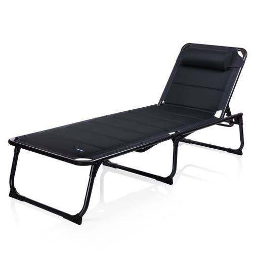 Chaise Longue De Camping Pliable Siena Bleu 200x67x35cm Campart Travel