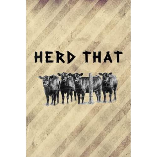 Womens Herd That Cow Black Angus | Recipe Journal Notebook