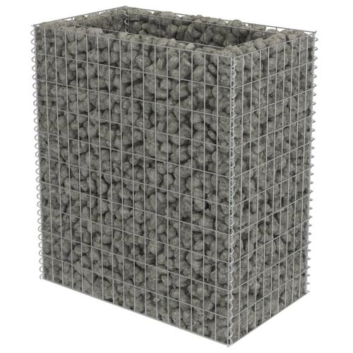 Vidaxl Lit Surélevé À Gabion Acier Galvanisé 90x50x100 Cm