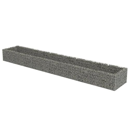Vidaxl Lit Surélevé À Gabion Acier Galvanisé 540x90x50 Cm