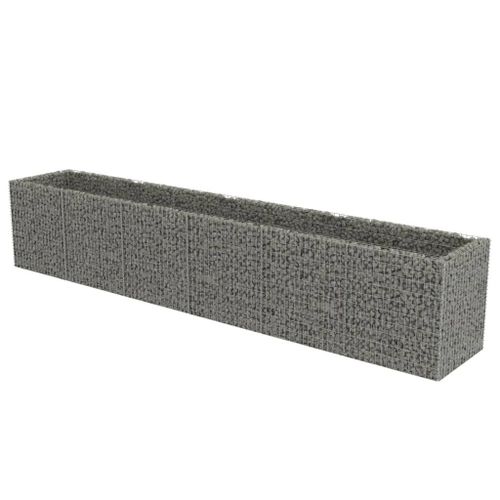 Vidaxl Lit Surélevé À Gabion Acier Galvanisé 540x90x100 Cm