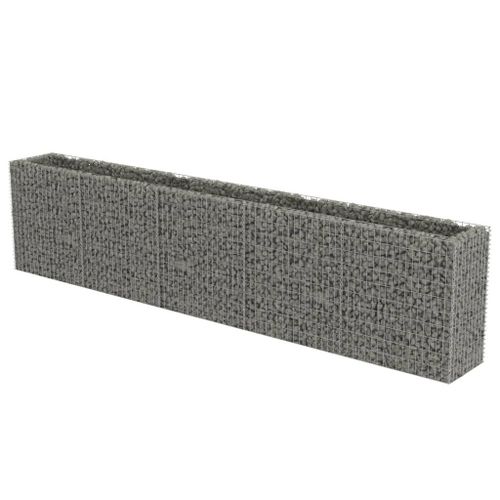 Vidaxl Lit Surélevé À Gabion Acier Galvanisé 450x50x100 Cm