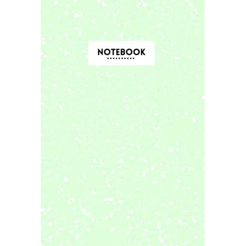 Green & White Spotted Dots Design Lined Paper Notebook, Empty Planner / Organiser Notepad, Stylish School / Work Writing Pad / Book For Women & Teens