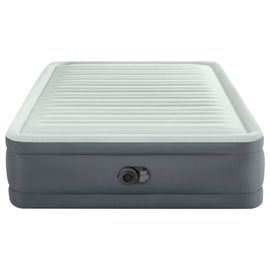 Intex Lit Gonflable Premaire Blanc Et Gris Queen Size 152x203x46 Cm Intex