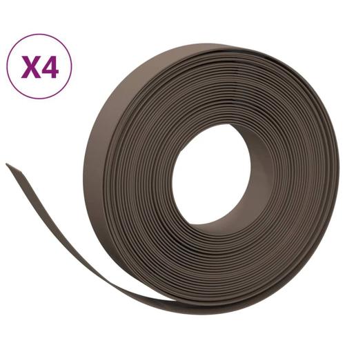 Bordures de jardin 4 pcs marron 10 m 10 cm polyéthylène vidaXL vidaXL