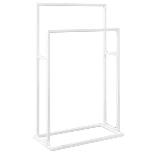 Porte-serviettes sur pied Blanc 48x24x78,5 cm Fer vidaXL vidaXL