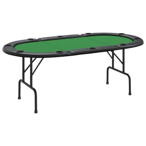 Table De Poker Pliable 10 Joueurs Vert 206x106x75 Cm Vidaxl Vidaxl