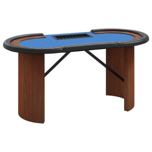 Table De Poker 8 Joueurs Avec Plateau À Jetons Bleu 160x80x75cm Vidaxl Vidaxl