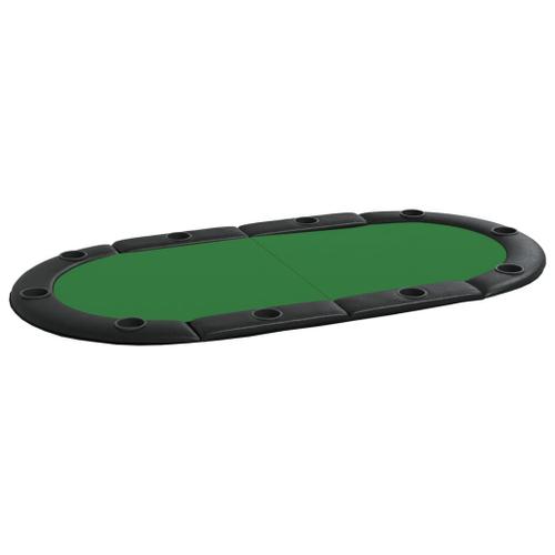 Dessus De Table De Poker Pliable 10 Joueurs Vert 208x106x3 Cm Vidaxl Vidaxl