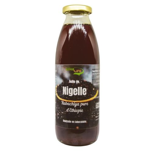 Huile De Nigelle Habachiya Pure D'éthiopie Analysée En Laboratoire 500 Ml 