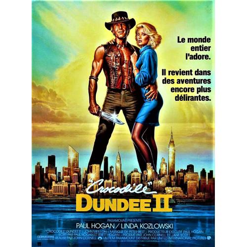 Affiche - Crocodile Dundee 2 - De John Cornell - Paul Hogan - Linda Kozlowski - Affiche Originale Cinéma - 38.5 X 52 - 1988 -