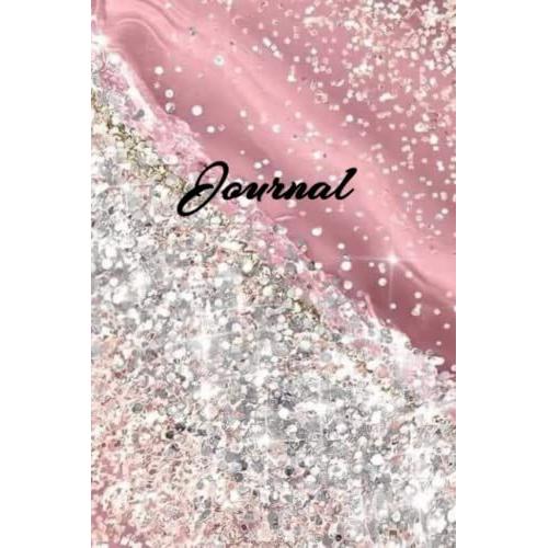 Journal: 6 X 9 - Journal - Soft Tones Pink White Pearl - 100 Pages Of White Lined Paper With Date Line At Top