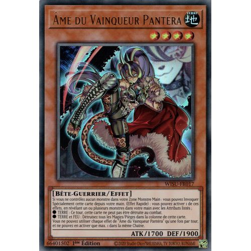 Carte Yu-Gi-Oh! - Wisu-Fr017 Âme Du Vainqueur Pantéra - Ultra Rare