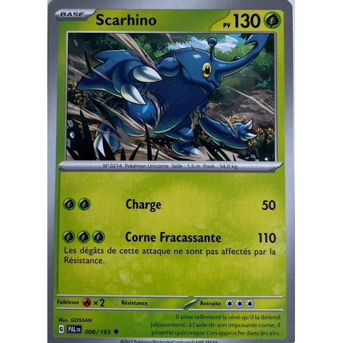 Carte Pokémon - Scarhino - 006/193 - Sv2 Evolution À Paldea