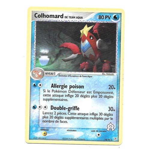 Carte Pokémon Colhomard 14/95 80 Pv - Ex Team Aqua Vs Team Magma (Vf)