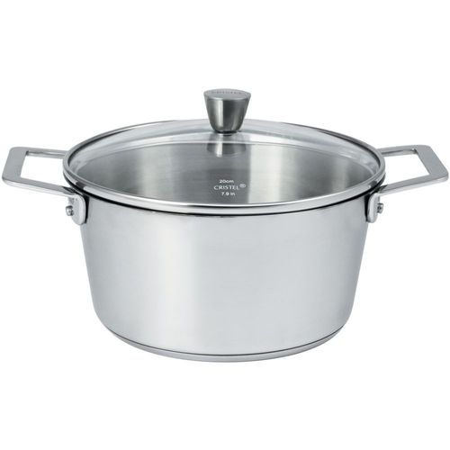 Faitout Cristel 20cm Avec Couvercle Verre - 1826