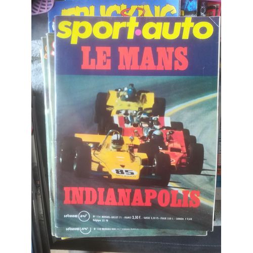 Sport Auto 114 De 1971 Targa Florio,Indianapolis,24h Mans,Lamborghini Jarama,Jaguar Type E V12