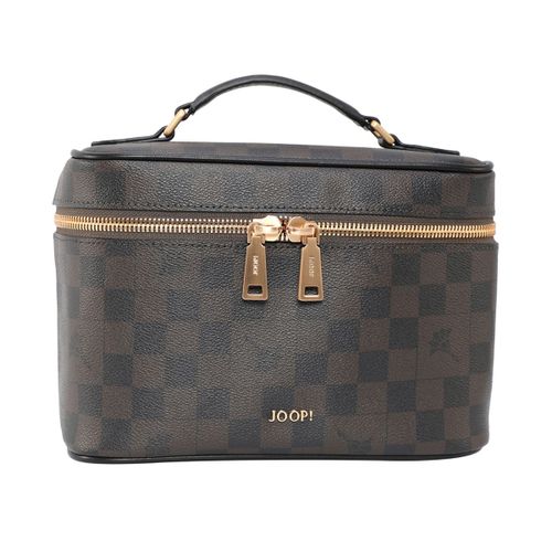 JOOP! Sac à Cosmétiques pour Femmes - Cortina Piazza Flora Washbag mhz, 24x17x13cm (WxHxD) Marron/Noir