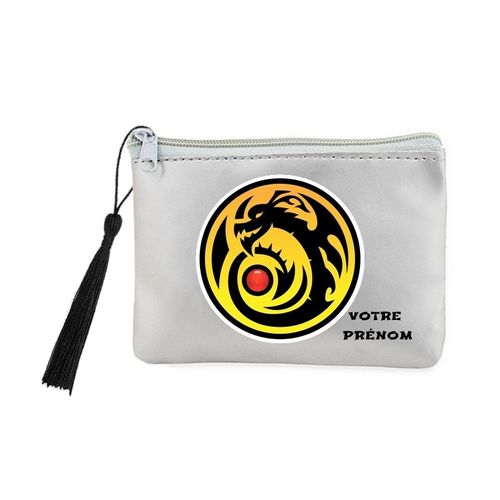 Porte monnaie et cles gris dragon ball personnalisable