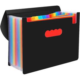 24 pochettes extensibles classeur accordéon organisateur de fichiers format  lettre A4 organisateur de documents couleur arc-en-ciel pour bureau à  domicile école