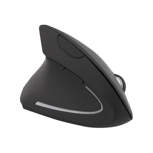 T'nB Ergo WIRELESS ERGONOMIC MOUSE - Souris - pour gauchers - optique - 5 boutons - sans fil - 2.4 GHz - récepteur sans fil USB - noir, argent