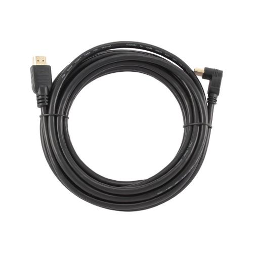 Gembird - Câble HDMI - HDMI mâle pour HDMI mâle - 4.5 m - noir - connecteur à 90°