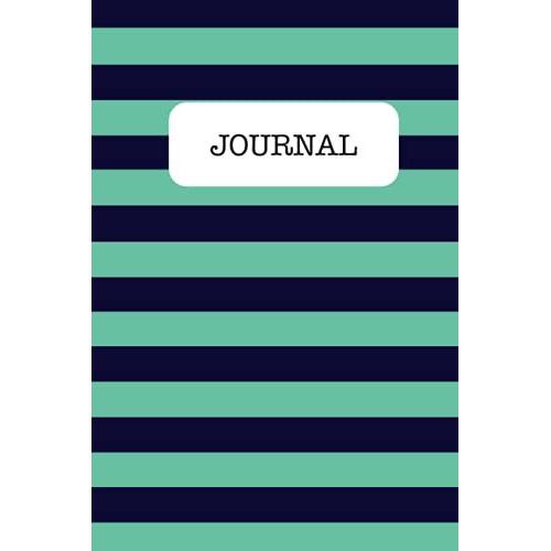 Journal: Ruled Journal/Lined Journal Small Stripes Blue And Turquoise