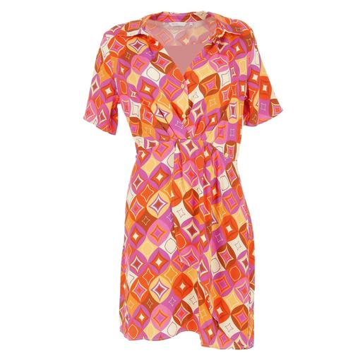 Robe Salsa Geometric-Print Dress Rose