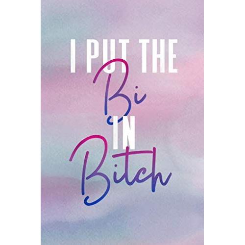 Recipe Journal Simple Notebook - Bisexual Pride Flag Colors I Put The Bi In Bitch Funny Quote