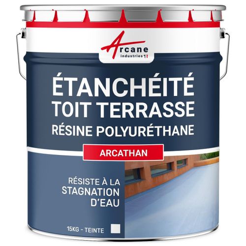 Étanchéité toit terrasse, toit plat Arcathan : Résine étanchéité Blanc 15 kg